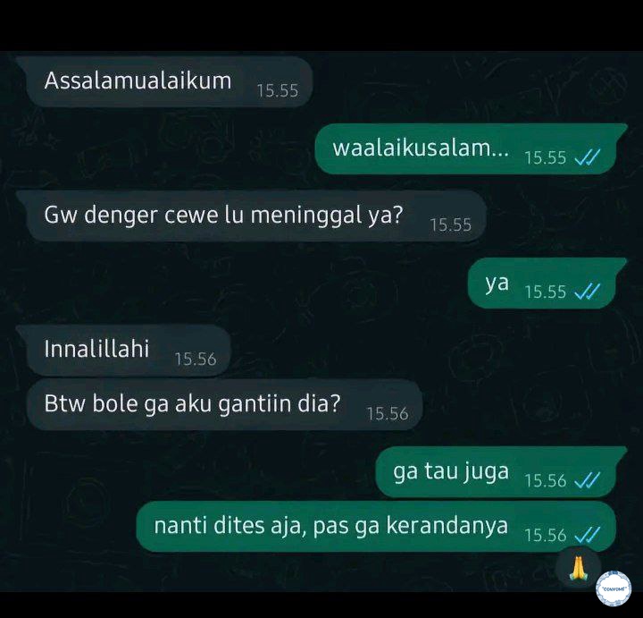 Nemu di lapak sebelah. Ga habis fikri sama jawabannya 🙂🙏 💭