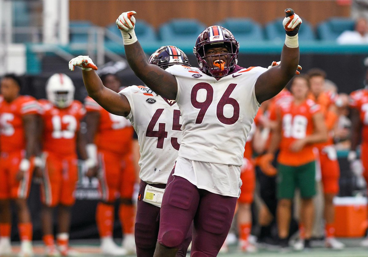 UDFA DT Norell Pollard (Virginia Tech) 6'0 1/4', 283lb DL is a bit undersized but was a player Washington had reportedly met with during the pre-Draft process. DT #111 on @dpbrugler's The Beast. #RaiseHail | #Commanders | #NFLDraft