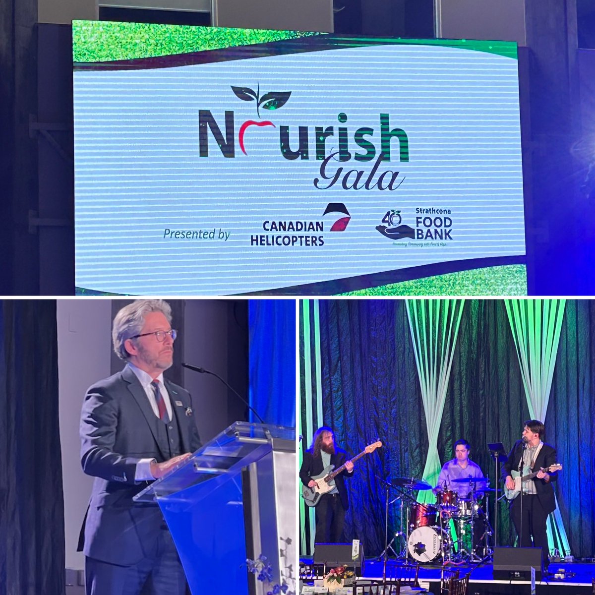 What an impressive night - First ever Nourish Gala in support of #StrathconaCounty #SherwoodPark FoodBank! Thank you for 40 years of service!