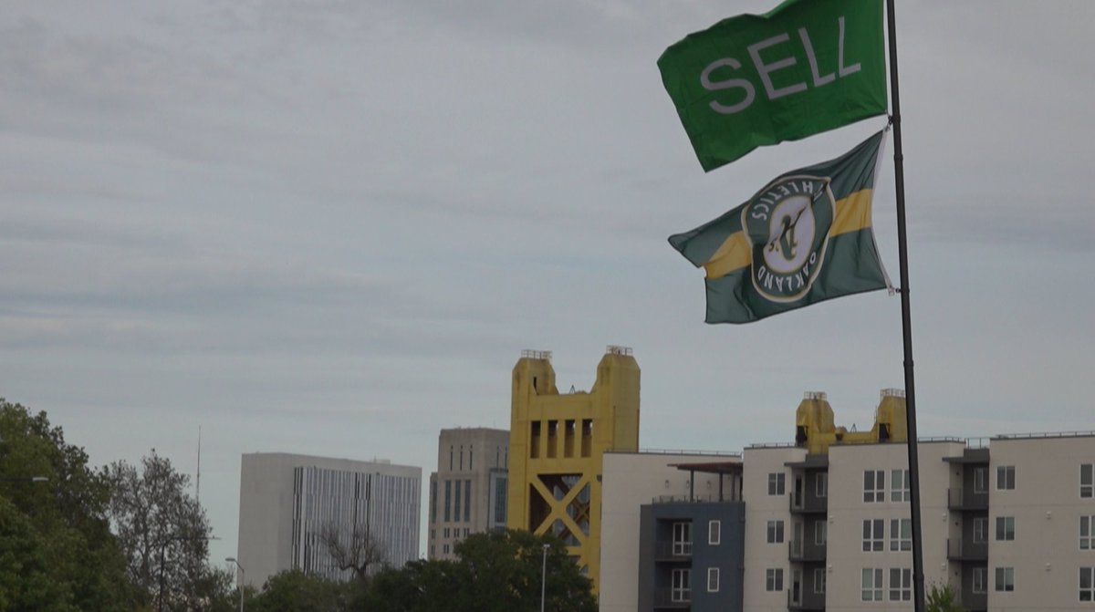 OAKLAND A's fans brought the 'Sell' movement to tonight's Sacramento River Cats game. Great people fighting hard to keep the team they love in their city. Sacramento should understand that better than anyone.