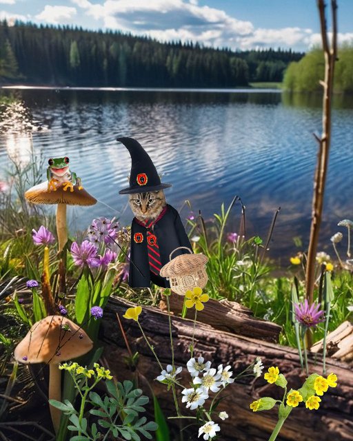 @MogwartsSchool Here he is, perched on the toadstool where I found him. There's also some cowslips here ... anybody see some partially dressed cattle around here? #Mogwarts #MogwartsHW #MogwartsSchool