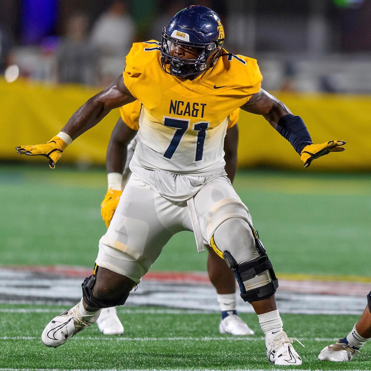 Tairiq Stewart (North Carolina A&T; OL) has reportedly received a Rookie Minicamp invite from the New England Patriots