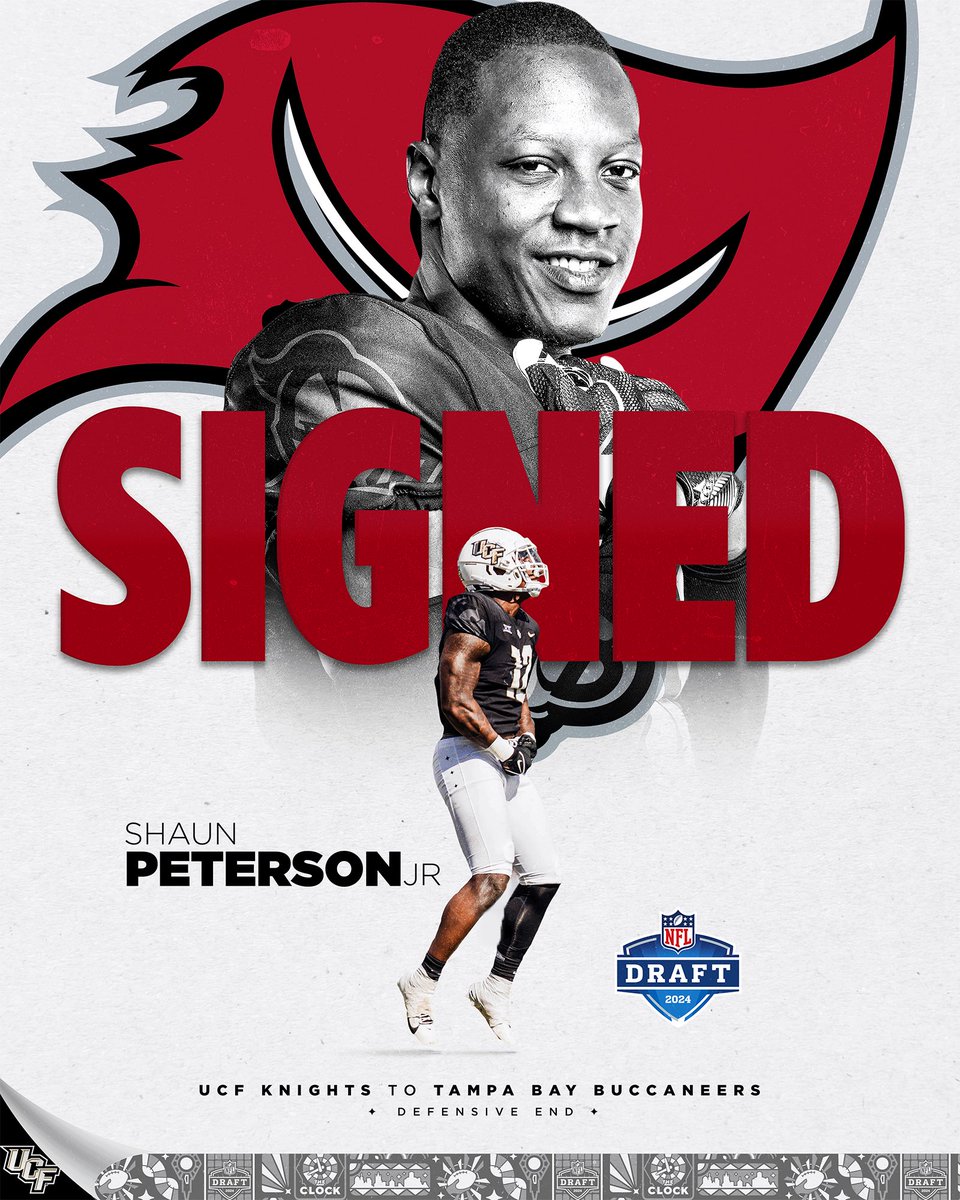 UCF ➡️ Tampa Bay Shaun Peterson Jr is a Buccaneer!! @pressure_3 | @Buccaneers