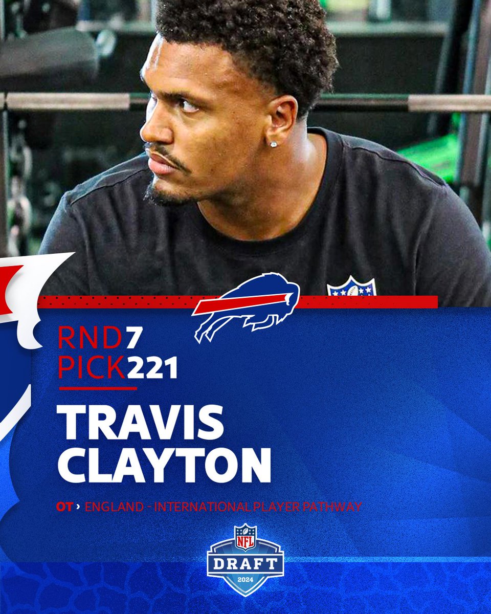 A new player from across the pond. 🇬🇧 Travis Clayton is a Buffalo Bill! #NFLDraft #BillsMafia
