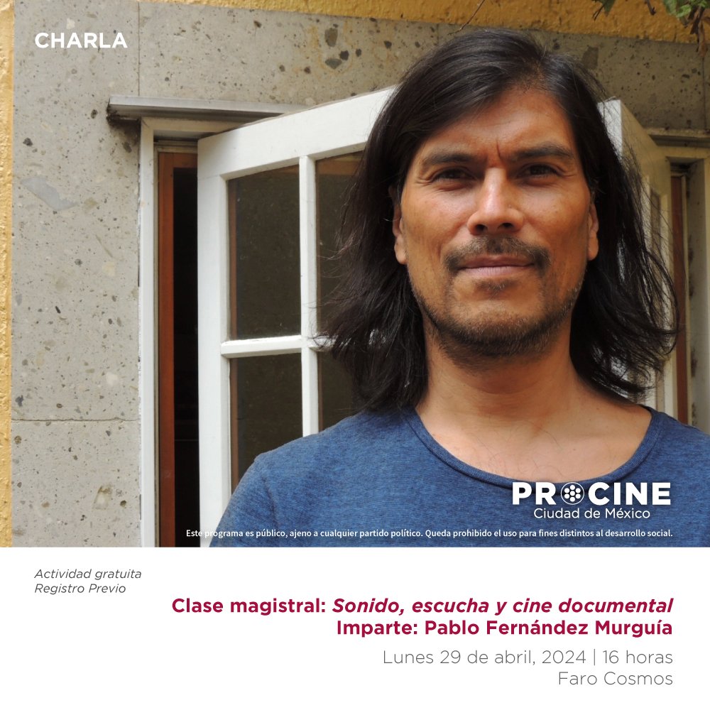 El músico Pablo Fernández Murgía ofrecerá la clase magistral 'Sonido, escucha y cine documental”. En esta sesión, se explorarán las diferentes etapas de la producción cinematográfica desde una perspectiva enfocada en el montaje sonoro. Lunes 29 de abril | 16 horas |…