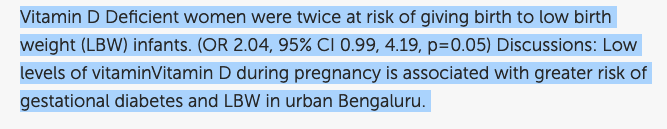 Low levels of #vitamin D during #pregnancy associated w/ #gestational #diabetes & low #birth #weightloss 

frontiersin.org/articles/10.33…

@_atanas_ @_INPST @ScienceCommuni2 @DHPSP @guani_vic @_MCRicardo_ @heniek_htw @DrPalmquist @Grassroots4VitD @SugarMamaRadio @PreventionMag @erlesen