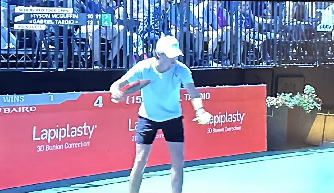 Randomly caught 10 seconds of a professional pickle ball game on TV, featuring a player named “Tardio” and sponsored by a company that does “3D bunion correction.” And that’s pretty much everything I need to know about pickleball.