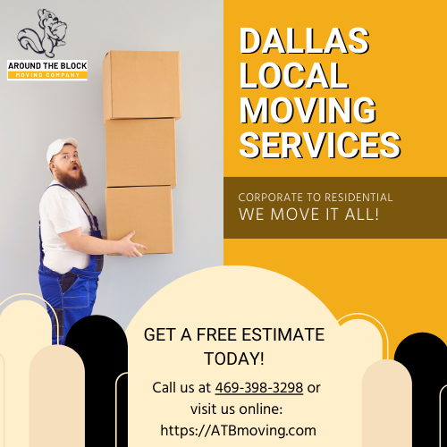 ATBmovingco's tweet image. 📞🏡 Ready to move locally in Dallas? Around The Block Moving offers reliable and affordable local moving services! Contact us for a free estimate! 🚚🌆 #DallasMoving #ATB