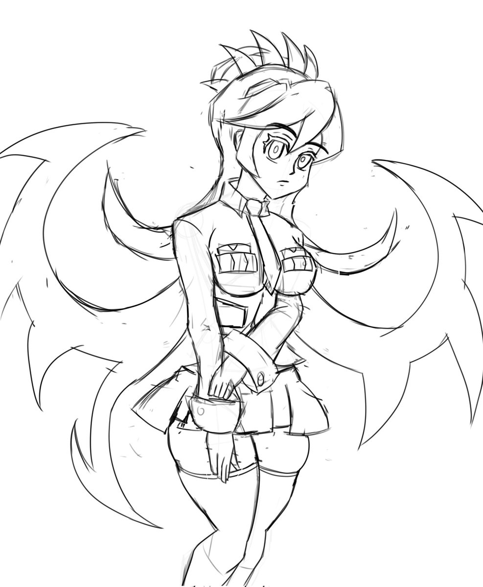 Filia sketch #Skullgirls #fanart #WIP