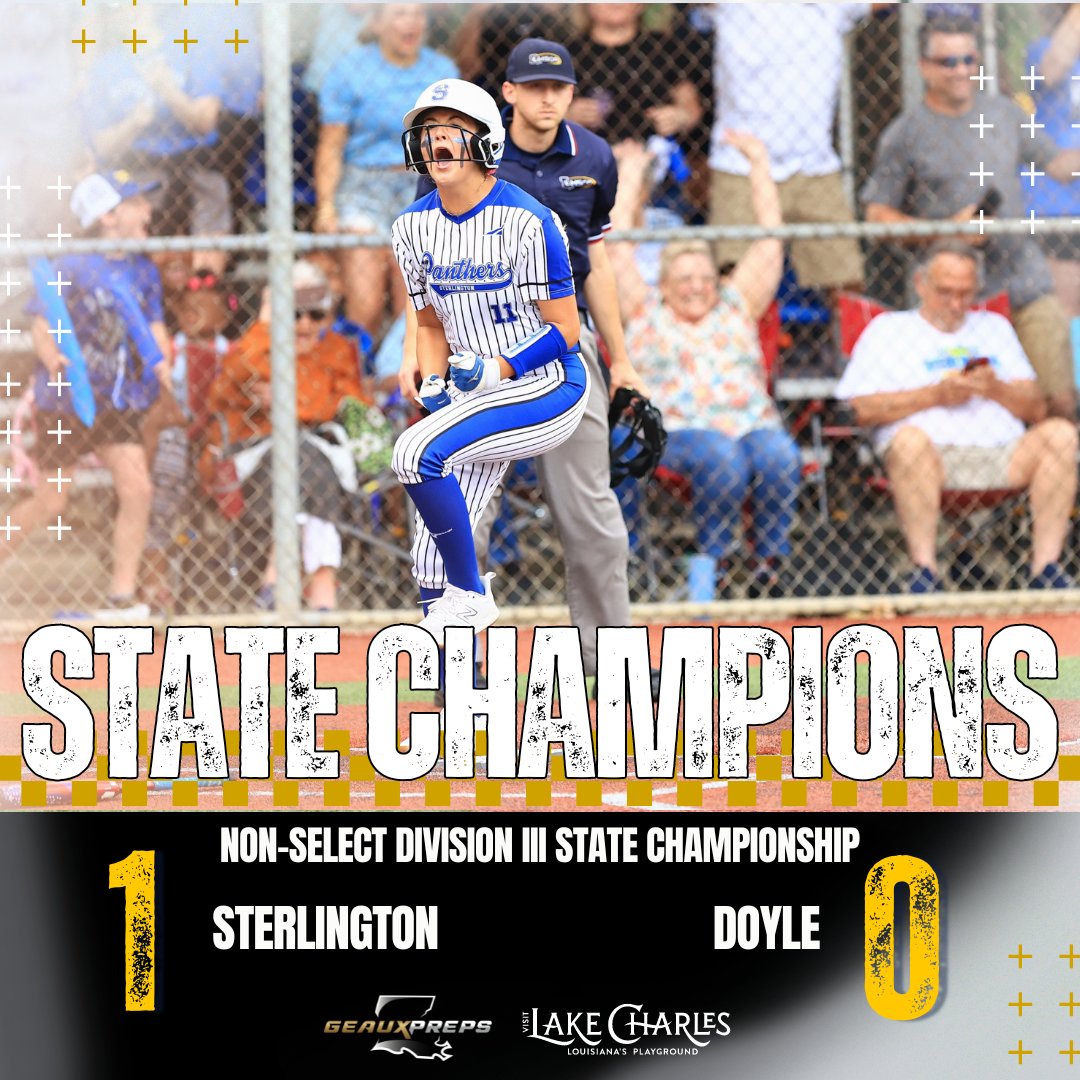 REDEMPTION FOR THE LADY PANTHERS! A year removed from falling in championship play, Sterlington redeems itself with a much-deserved 1-0 victory over Doyle for its first championship since 2003!