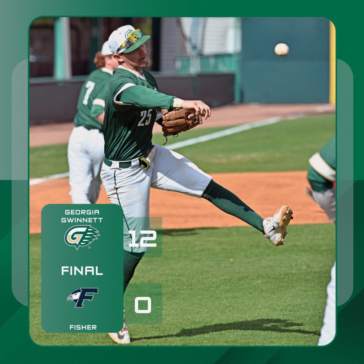 SATURDAY SWEEP! Grizzlies toss two shutouts to complete the series sweep against Fisher (Mass.). Paul Winland Jr. hits a home run as GGC connects on five round trippers on the day. #GGCAthletics | #GrizGangGGC