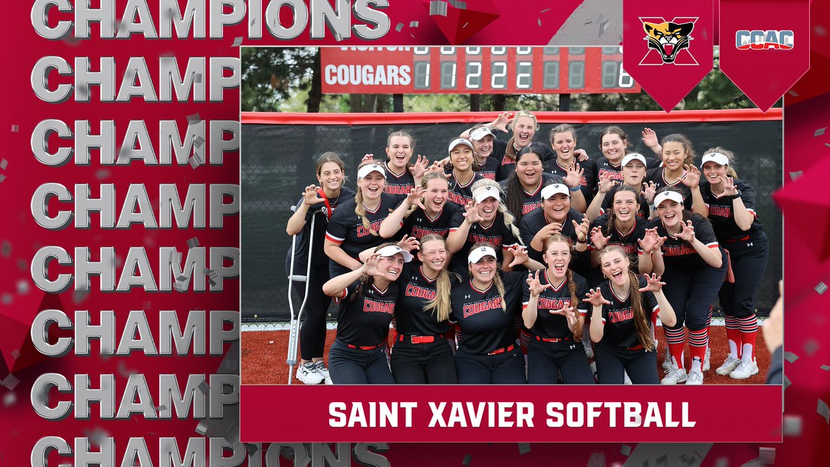 SXU Athletics (@sxuathletics) on Twitter photo W/ a pair of wins today, <a href="/SXUsoftball/">SXU Softball</a> claims its 18th Regular Season CCAC Championship! #GoCougs🐾⚾️ #WeAreSXU W/ a pair of wins today, <a href="/SXUsoftball/">SXU Softball</a> claims its 18th Regular Season CCAC Championship! #GoCougs🐾⚾️ #WeAreSXU