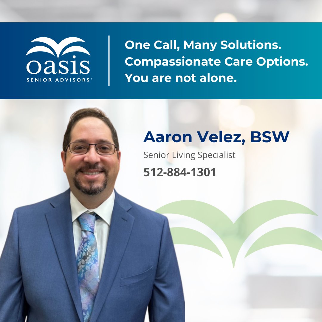 Starting your quest for memory care in Pflugerville, Texas, for your loved one? You don't have to face this journey alone. Connect with Aaron Velez, your dedicated local advisor at Oasis Senior Advisors Austin and Central Texas. With Aaron's expert guidance and heartfelt...