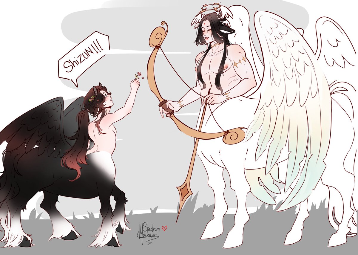 I will never try to draw centaurs again or well their equivalent idk, I saw some drawings of Shen centaur and it made me want to try it.
Shen & Luo Pegasos/centauros??
#ShenQingqiu #沈清秋  #人渣反派自救系统  #沈垣 #洛冰河 #ScumVillainSelfSavingSystem