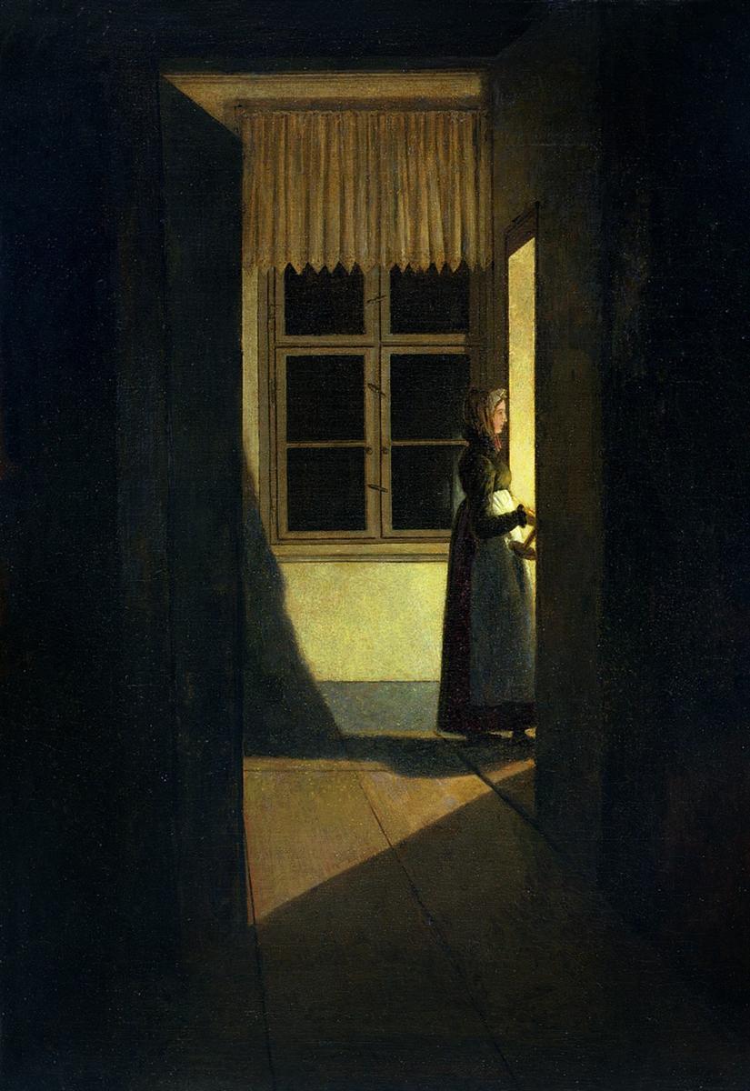 Woman with a candlestick-Caspar David Friedrich.