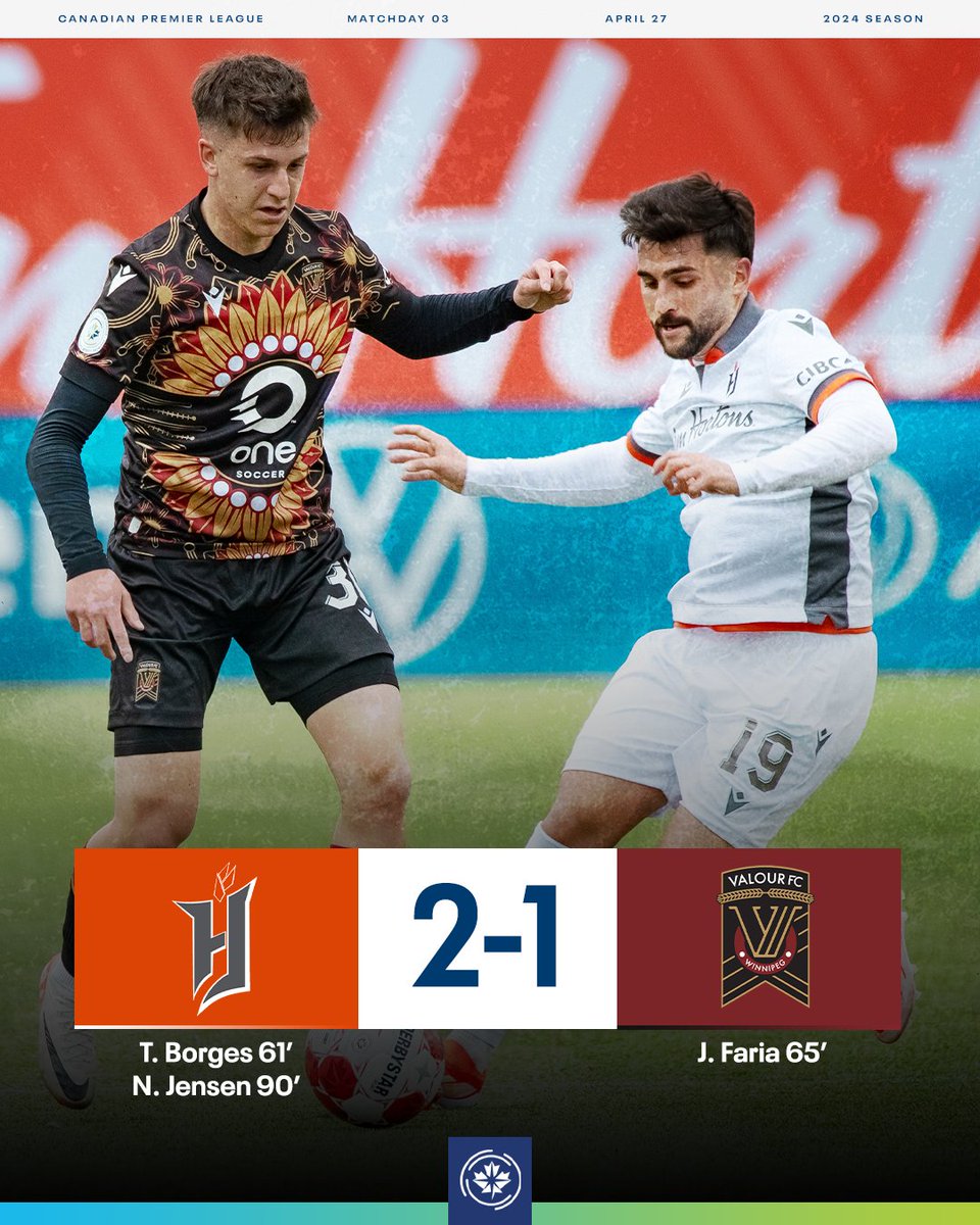 FT: @ForgeFCHamilton win a third match in a row to start the season, beating @ValourFootball on a late goal from Noah Jensen 🔨 RECAP: canpl.ca/article/recap-… #CanPL I ✍️ @charliejclarke