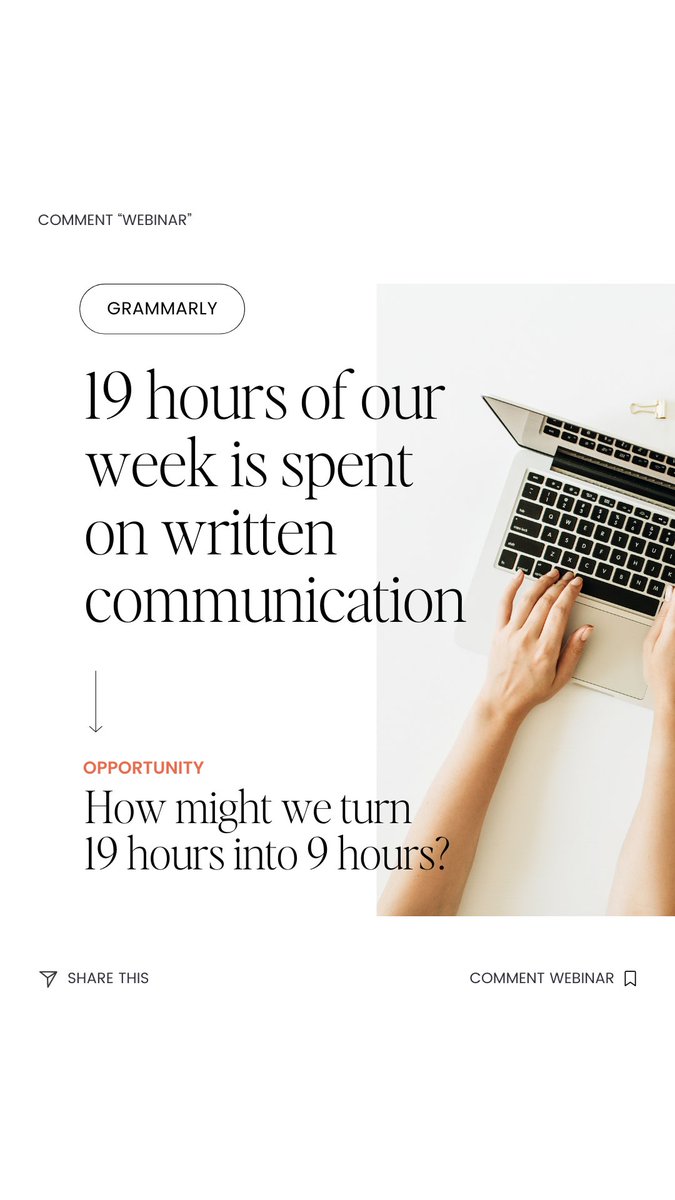 Did you know we spend an average of 19 hours on written communication. Starting next week join our free webinar series where we’ll be sharing how we make AI tools members of our communication team. I have amazing guests and we’ll share how we create custom GPTs, Canva, Opus,