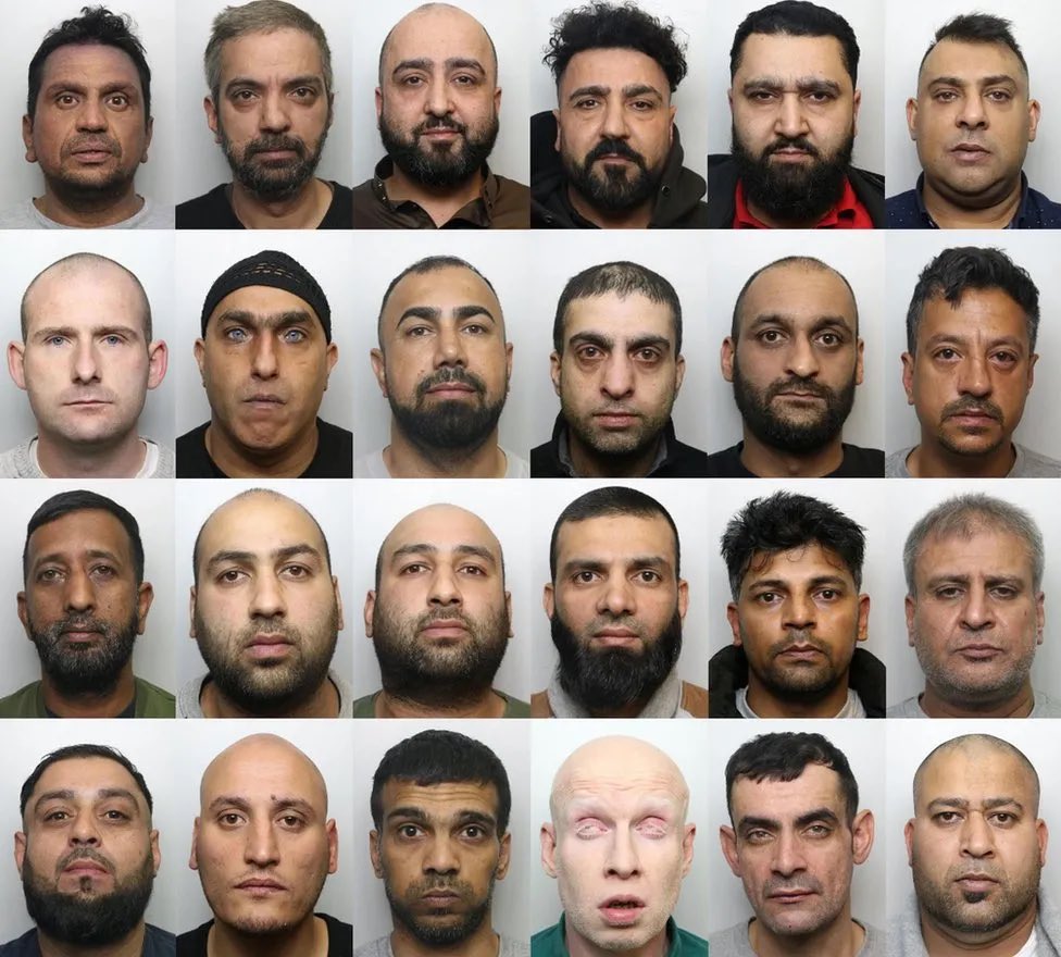 There’s a special place in hell reserved for these paedophiles. Especially the lone white scumbag who seems to be a member of this huge Islamist grooming gang.