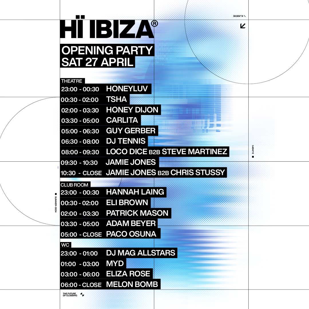 Due to logistical issues I’m unfortunately unable to make it in time for the planned b2b with DJ Tennis… I’ll be now playing b2b with @JamieJonesMusic 10:30 - till close. See you soon! @hiibizaofficial 🇪🇸