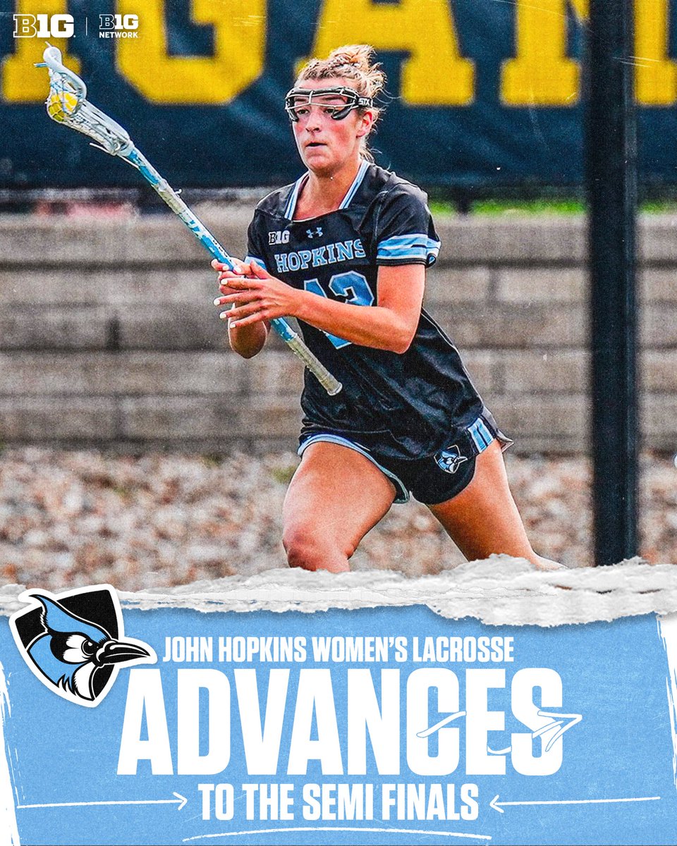 Onto the semis for @HopkinsLacrosse. 🐦 #B1GWLax