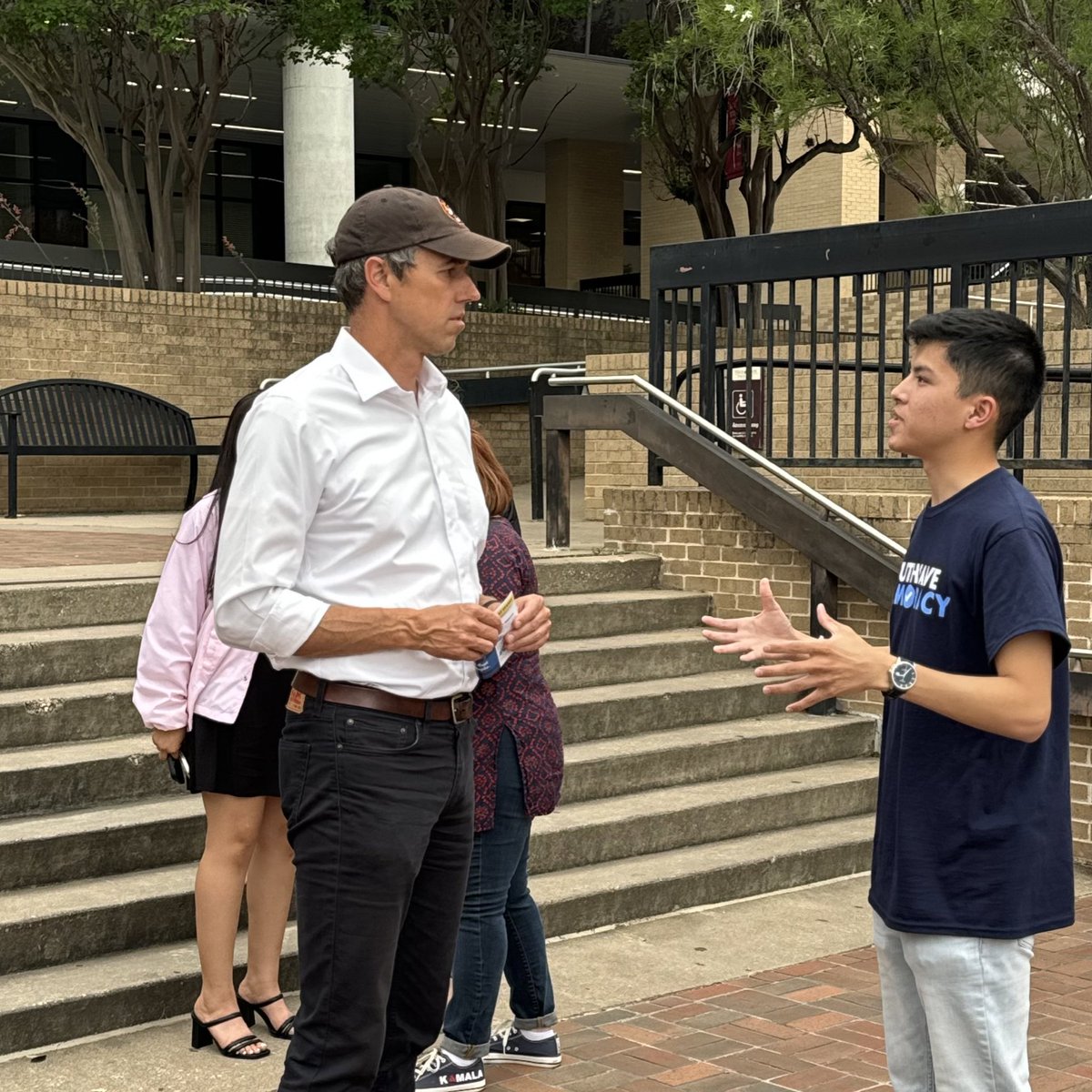 We are FIRED UP at @txst talking to young people about the importance of voting! Huge THANK YOU to @BetoORourke for joining us!