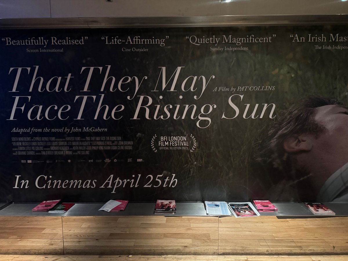 That They May Face The Rising Sun was sublime. Packed house - beautiful acting - sounded & looked fantastic. Don’t miss the chance to see it large and loud in the company of cinemagoers and with the phone turned off. It’s special. @brendanjbyrne