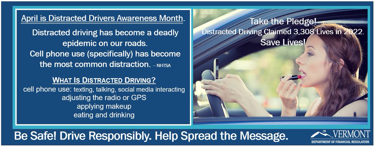 The NHTSA is committed to eliminating distracted driving and encourages everyone to pledge refrain from unsafe driving practices and 'To Put the Phone Away or Pay'. #DistractedDrivingAwarenessMonth ow.ly/i8CS50RmN1u