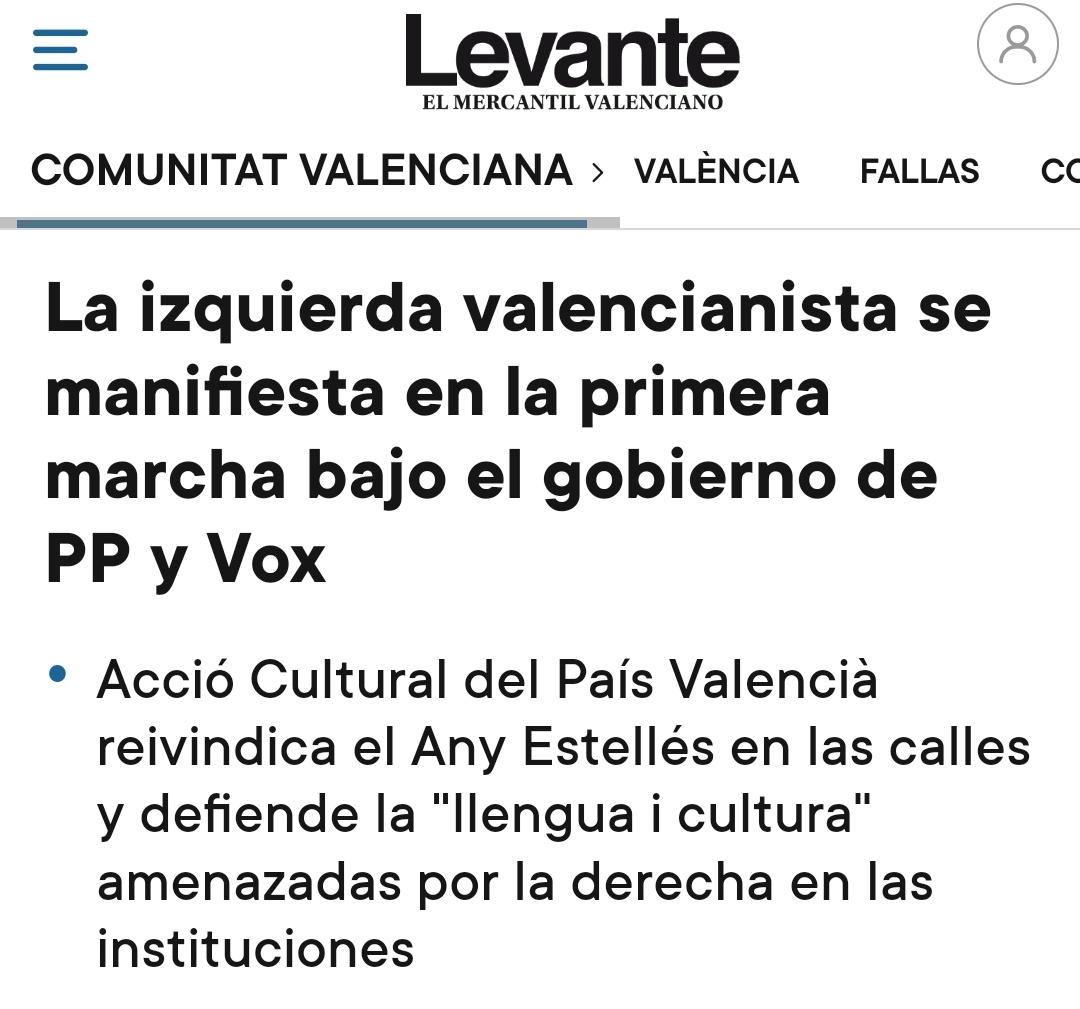 Es ridículo y sectario que @levante_emv llame 'izquierda valencianista' al catalanismo valenciano. Acció Cultural, Compromís, ERPV - ERC, Escola Valenciana, Plataforma x la Llengua (catalana), etc... son ULTRAIZQUIERDA RADICAL CATALANISTA Y ALIENADA.