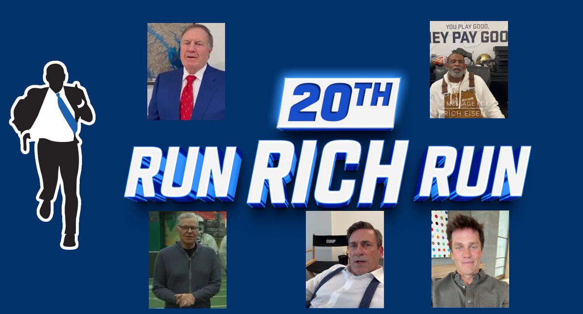 Tom Brady, Bill Belichick, Jon Hamm and more congratulate Rich Eisen on 20 years and more than $7 million raised with ‘Run Rich Run’ dlvr.it/T667n1