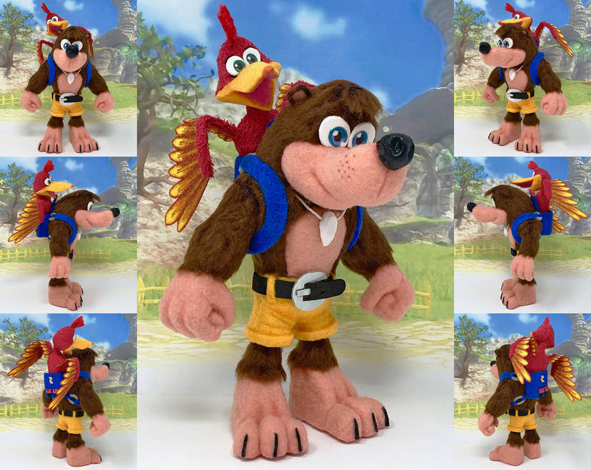 Ok this felt model of Banjo and Kazooie is literally perfect!! (Credit to Kyle Frisch)
