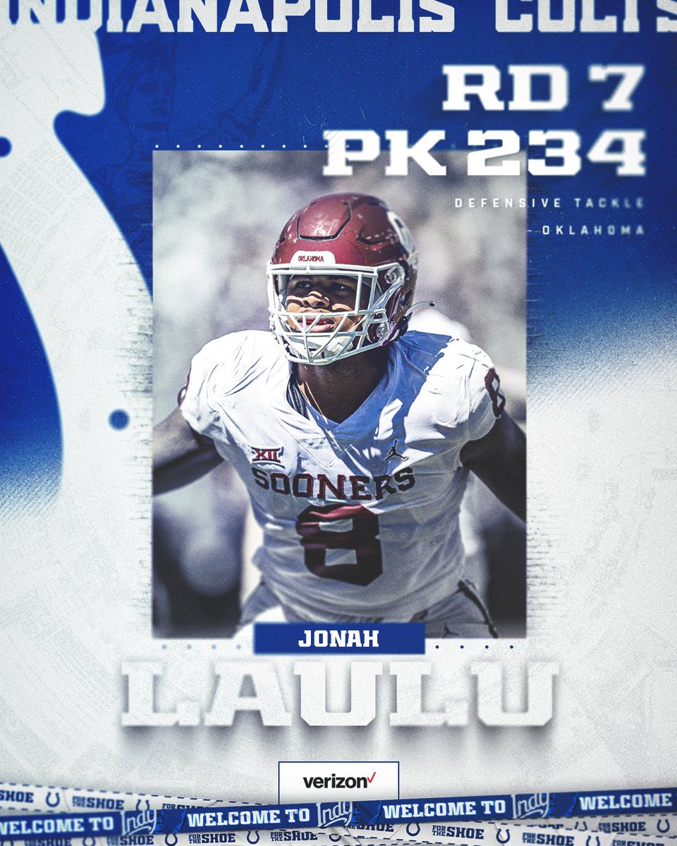 Colts's tweet photo. Laulu #ForTheShoe ‼️

Welcome to Indy, @Jonah_laulu. https://t.co/YFwC8xoqJK