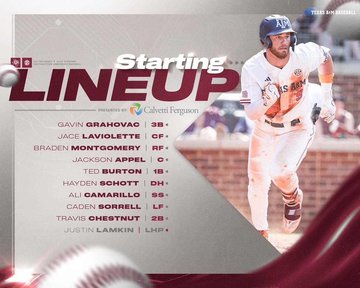 How we'll start to finish the series ⤵️ ⚾️ First pitch at 5:32 p.m. 📺 Watch on SEC Network+ 🔗 linktr.ee/aggiebaseball #GigEm