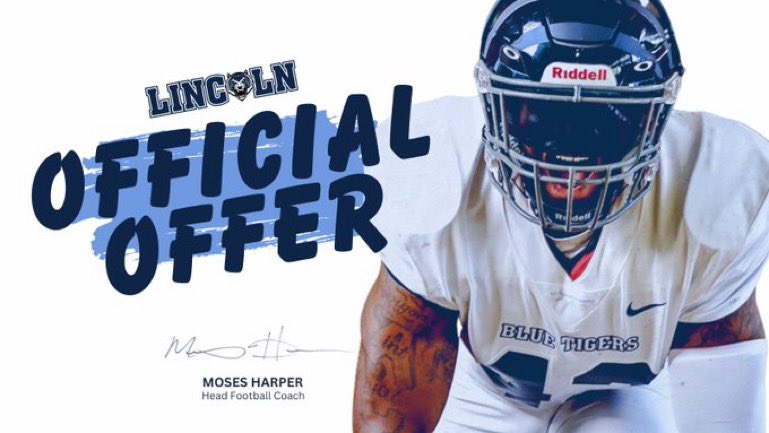 After a great performance at @Varsitycombine1, I’m grateful to receive a scholarship offer from @LUMO_FB. Thank you @millersd73 for showing me love.

@CoachM_Harper @JessJJonesJr @CoachSmith918 @Recruit_UnionFB