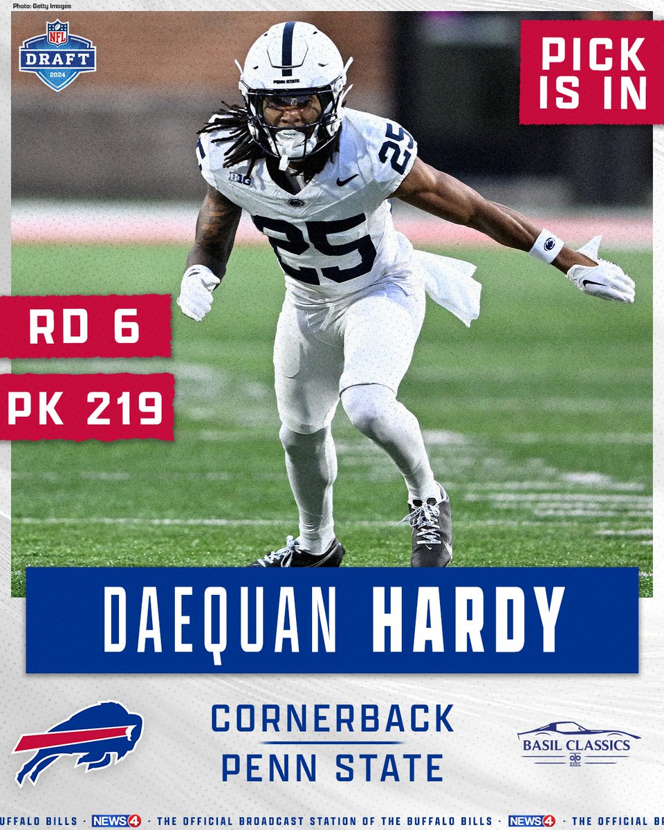 🏈 The Bills rounded out their draft class on Saturday by selecting Penn State cornerback Daequan Hardy with the 219th pick. They then drafted offensive guard Travis Clayton from England, a player from the NFL's international pathway program, with their final pick at No. 221.…