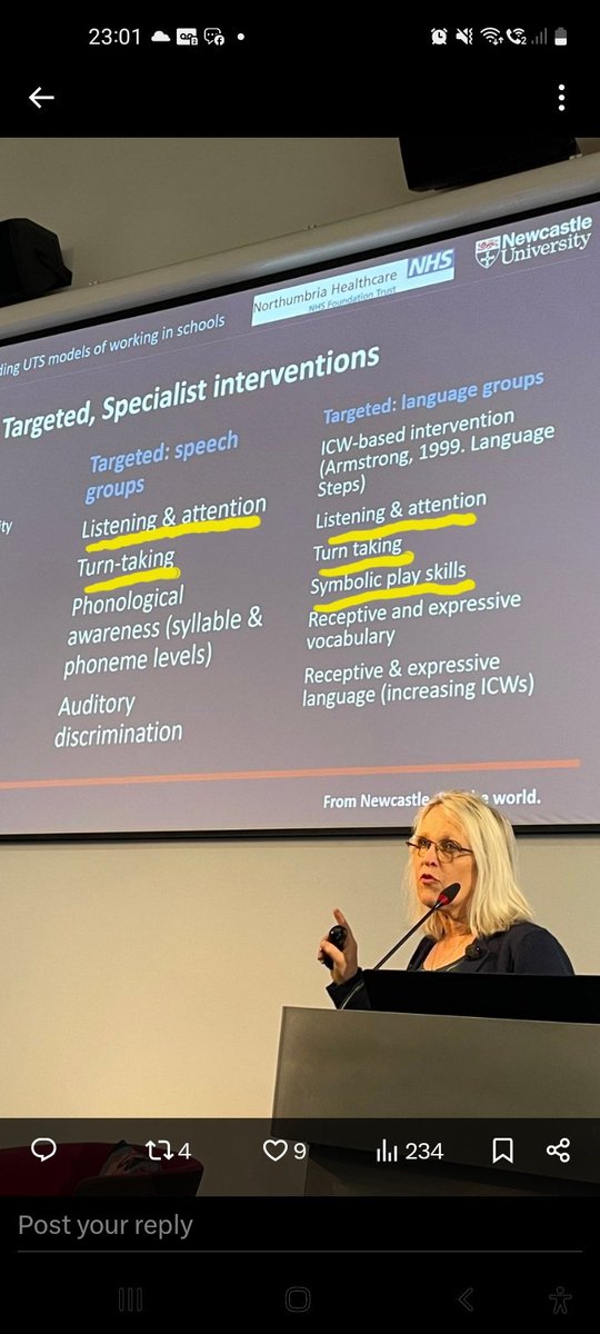 These targets need to #FlipTheNarrative to be NDinformed * turn taking (what about infodumping, asynchronous turns? all communication, all valid @DivergentSLT) * symbolic play (all play is valid ➡️ @egstirling) * Listening & attention (what about interest led monotropic minds?)