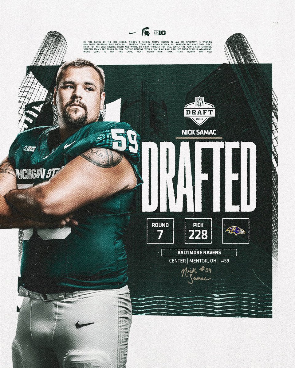 The pick is in … @nickysamac is a Raven! #NFLDraft x #GoGreen
