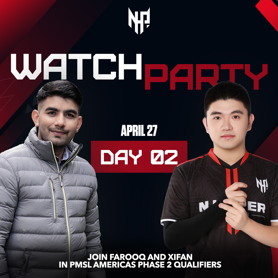 Day 2 of Phase 2! Let's go!
Let's join @farooqahmadyt on his YouTube channel and watch the PMSL Americas Spring Qualifiers!

🗒️15:00 UTC+8 April 27 2024/07:00 GMT+8 April 28 2024
🔗youtube.com/live/JnipdCocG…

#runithyper #PMSLAmericas #PUBGMOBILEESPORTS #PUBGM #NHyperEsports