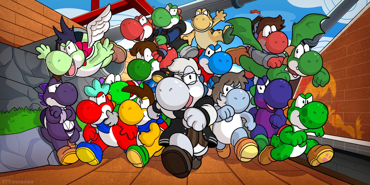 BIG YOSHI COMMISSION for @TheRealHeaventy !!! It was so fun to work in this project, thanks a lot for giving me the opportunity to draw all of these great Yoshis! Drawing for 'A Yosh in Time' a mod for A Hat in Time!! (Tags below to not fill your notifications lol)