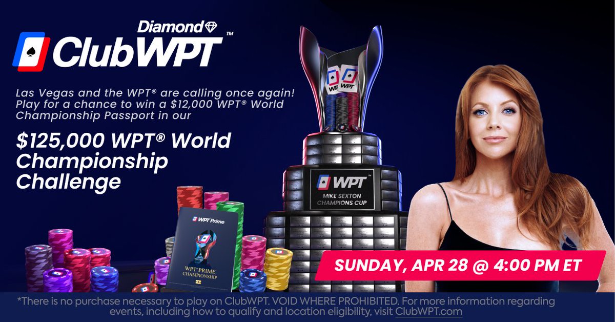 Will you be the one to win an all-inclusive Passport to the upcoming 2024 @WPT World Championship @WynnLasVegas?* We’re committed to send over hundred qualifiers to the WPT.com World Championship @WynnPoker festival this year, starting with awarding ten (10)…