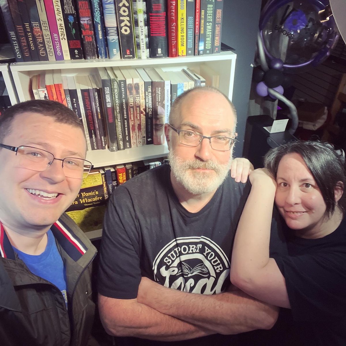 Happy #IndependentBookstoreDay! Today I stopped by my local indie @midtownscholar & picked up TURBULENCE by David Szalay, & then I drove down to Columbia to Vortex & picked up A BETTER WORLD by Sarah Langan—but not before hanging out with co-owners @BrianKeene & @marysangiovanni