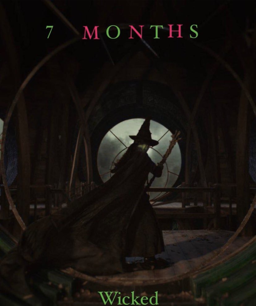 7 months until Wicked pt 1

@jonmchu @CynthiaErivo Ariana Grande @UniversalPics @wickedmovie