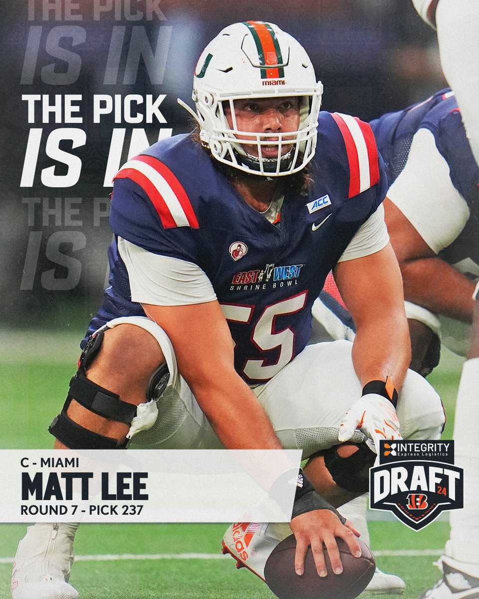 WITH THE 237TH PICK ➡️ C MATT LEE @IEL_LLC | 📺: 2024 Draft on NFLN