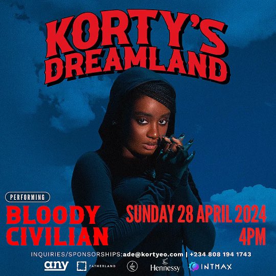 27/4 | @bloody__civ Would Be Live At Korty's Dreamland Tomorrow 28th April. Be There 🫵🏾 @korty_EO