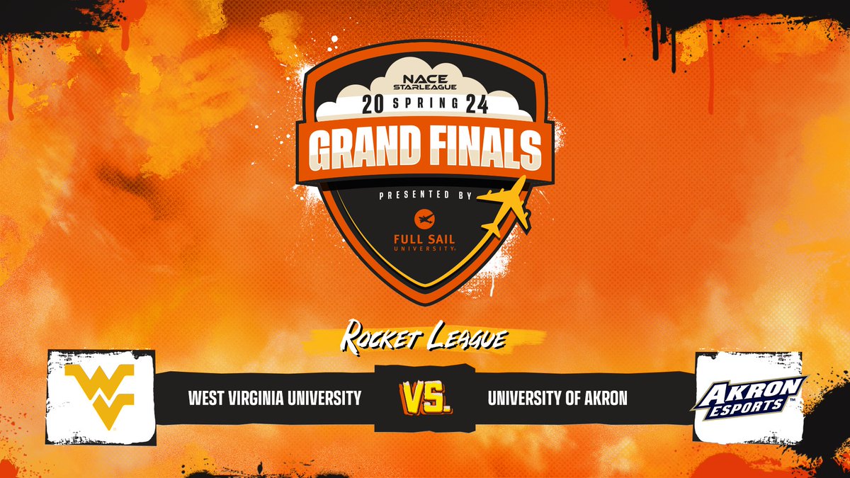 Watch our 2024 Spring NACE Starleague Rocket League Varsity Grand Finals @ 7:00PM ET! @WVUEsports v @ZipsEsports Watch it LIVE at twitch.tv/nacestarleague 📺 #NSLGrandFinals #college #esports