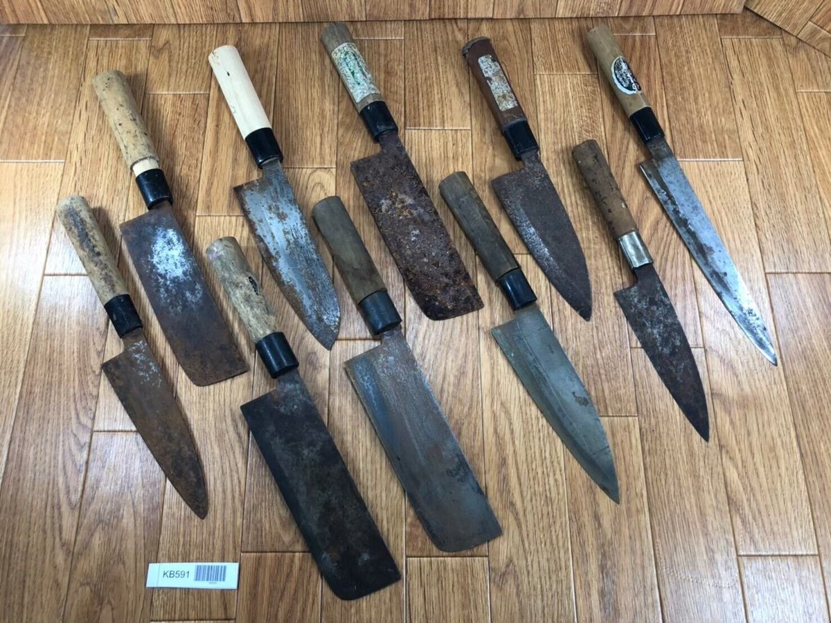 BROKEN DAMAGED Japanese Chef's Kitchen Knife Vintage Japan HOCHO KB591
ebay.com/itm/2355389510…
#Japanesechefknife #cutlery #blades #chefknife シ #fypシviral #kitchenknife #customknife #handmadeknife #knifelife #KnifeCollection #KitchenKnives #FYP #fyp