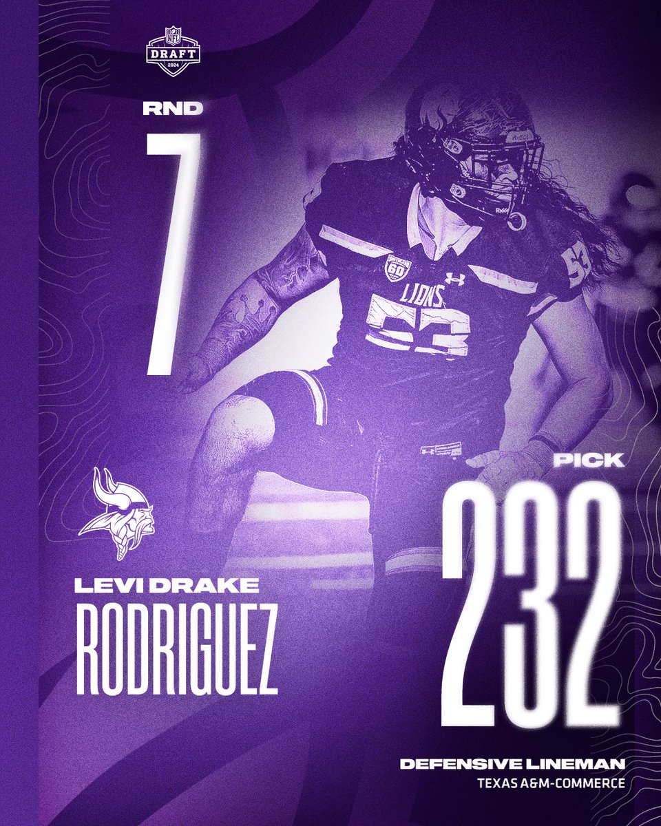 😍 @DrakeRodriguez5 💜💛 #Skol #Vikings #NFLDraft #endzn #rtlnfl