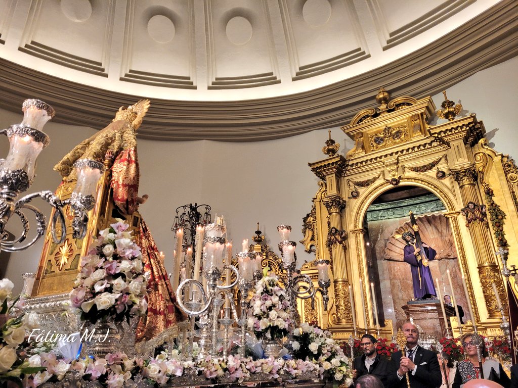 .@Candelar_MdDios procesión gloriosa de #CandelariaMadreDeDios está  ya en la basílica de @HdadGranPoder
#TDSCofrade #Sevilla
#CandelariaMD24 #LuzdeCandelaria #GloriasSevilla24