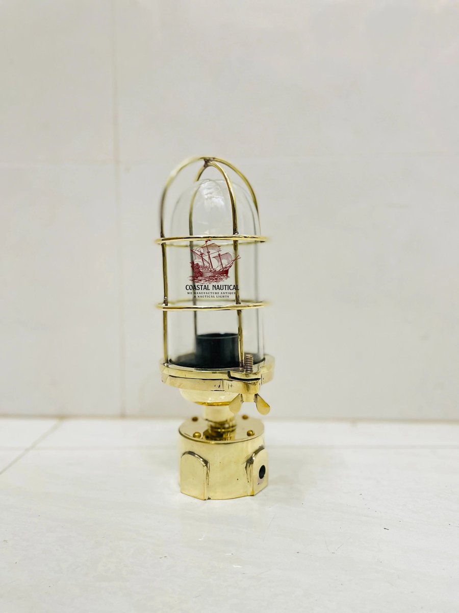 Excited to share the latest addition to my #etsy shop: Christmas Sale Nautical Theme Brass Bulkhead Cage Mount Ceiling Lamp Fixture with Junction Box etsy.me/3JAg5IW #gold #christmas #bedroom #countryfarmhouse #glass #yes #clear #downrod #brasslight