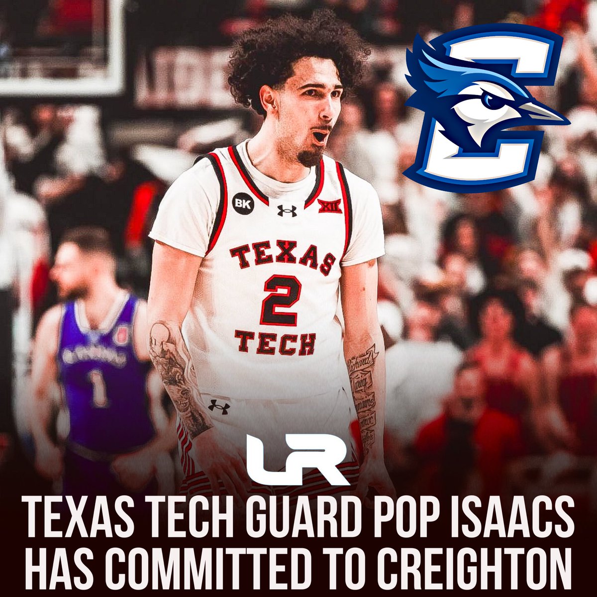 NEWS: Texas Tech transfer Pop Isaacs has committed to Creighton, a source tells @LeagueRDY. Isaacs spent the last two seasons at Texas Tech and has been one of the top players in the Big 12. Native of Las Vegas, Nevada. He averaged 15.8PPG, 3.5APG and 3.2RPG this season.