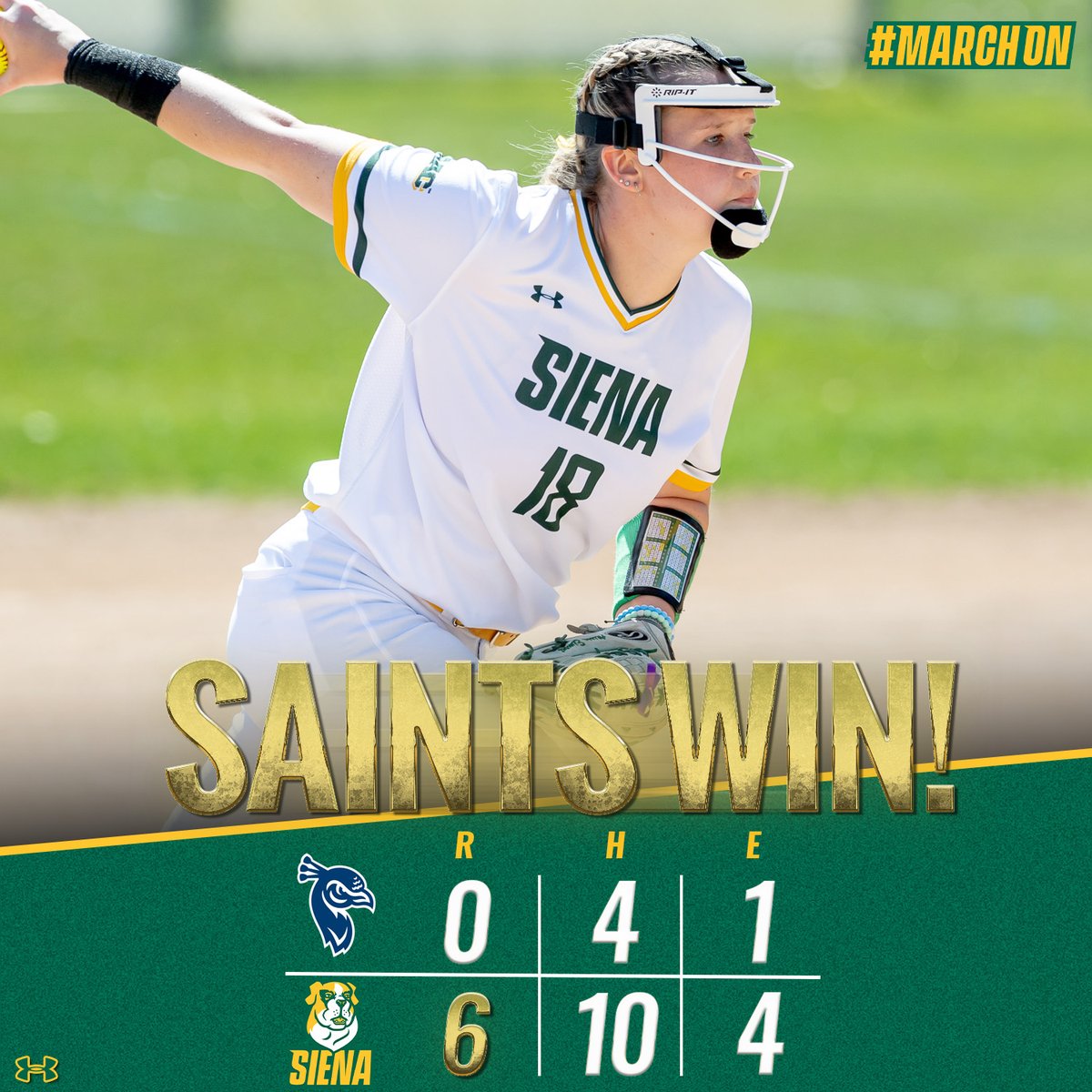 🥎 RECAP | @Siena_Softball continued to groove at home with another doubleheader sweep on Saturday 📰 t.ly/48L5T #MarchOn x #SienaSaints x #NCAASoftball x #MAACSoftball